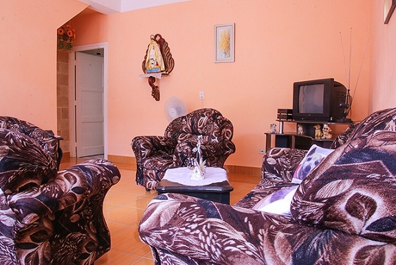 'Living room' Casas particulares are an alternative to hotels in Cuba.